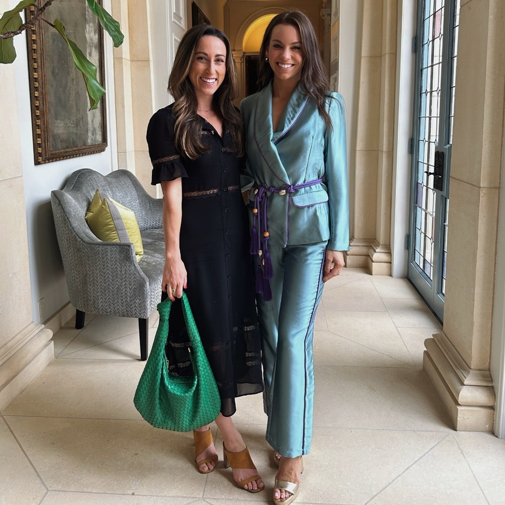 Teal pants suit - worn once and not altered